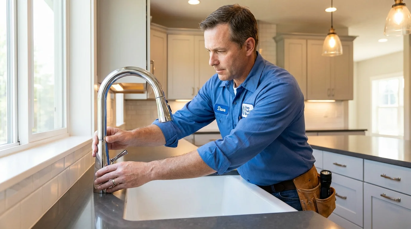 Kitchen faucet installation by Johns Plumbing LLC in Biglerville