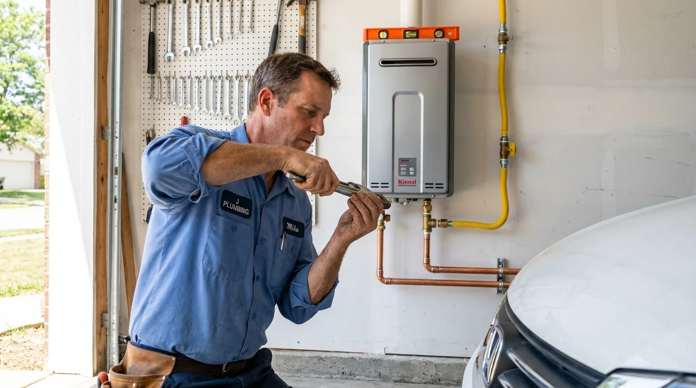 Tankless water heater installation by a Johns Plumbing LLC plumber in Biglerville
